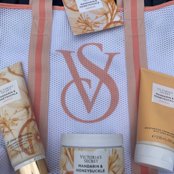 Victoria's Secret Other - Victoria's Secret Mandarin & Honeysuckle Body Care - NWT 3 piece set with Tote!